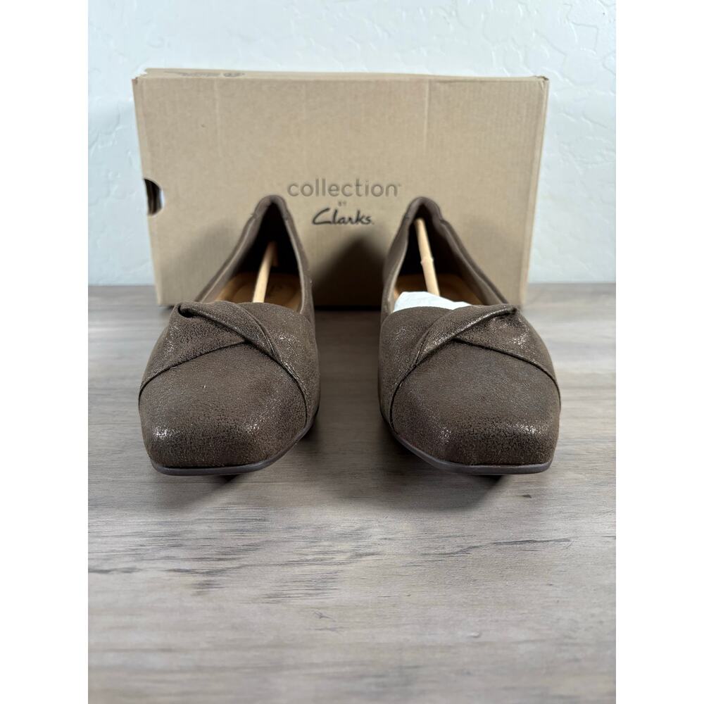 Collections by Clark Tilmont Dalla Bronze Metallic Flat Womens 10 Wide EU 41 1/2 - Picture 3 of 9